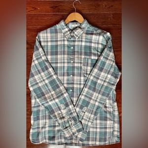 J Crew Blue Slim Fit Tartan Long Sleeve Button Down Shirt  Sz XL